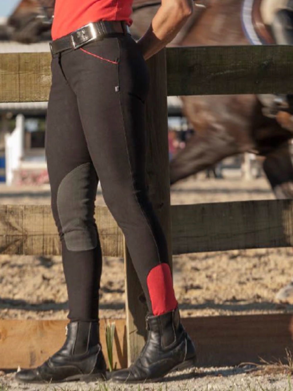Devon-Aire Black & Red Breeches